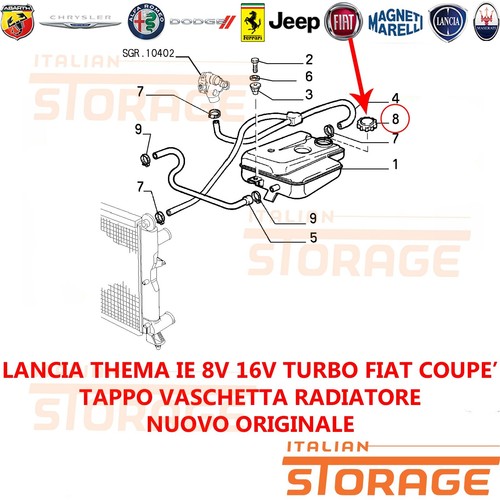 Radiator reservoir cap lancia - reservoir,