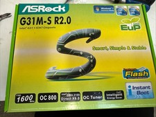 Asrock G31M-S R2.0 Intel LGA 775 Motherboard Boxed, Faceplate, Manual Unused