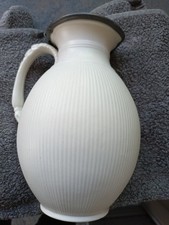 ANTIQUE FLORENCE COBRIDGE FLUTED PARIAN WARE JUG CIRCA 1850's LOZENGE REG MARK(2