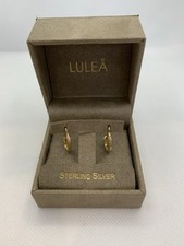 Lulea Silver Earrings Designer Sterling Silver Hoop Gift Present 