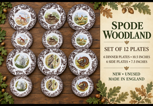 Spode woodland plates - woodland,