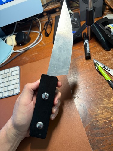 Knife thru arm trick - knife,