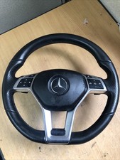 MERCEDES E CLASS E250 2009-2012 LEATHER STEERING WHEEL FLAT BOTTOM  A1724608803