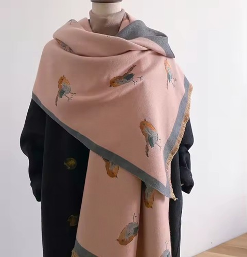 Winter pink grey - pink/grey, cashmere-feel