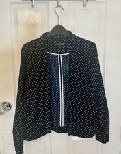 Ladies Primark women’s  Polka Dot / spotty Navy Blue Blazer - Size 12