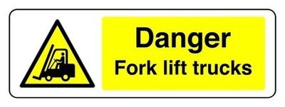 Danger fork lift - trucks, safety