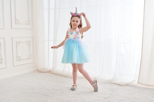 Girls unicorn dress - girls, fancy