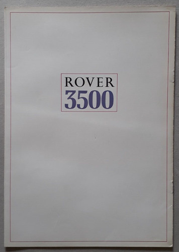 Rover 3500 brochure 1970 - 3500, c.1970