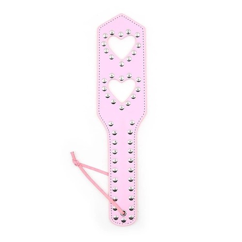 Pink studded spanking paddle - studded,