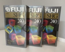 3x FUJI SHG E-240 N Blank VHS