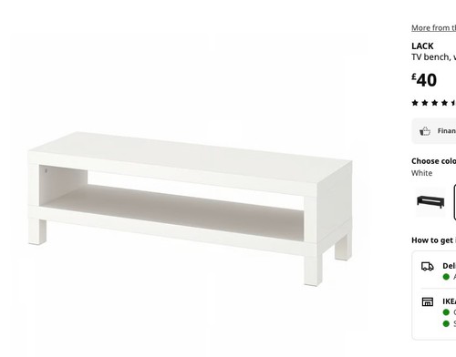 Ikea lack bench white - ikea,