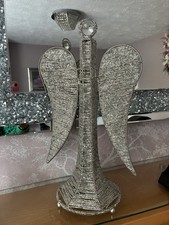 Silver Coloured Wire Effect Angel Ornament Approximately 42cm Tall