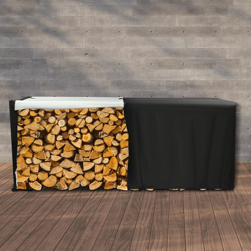 8ft firewood log - 8ft, cover
