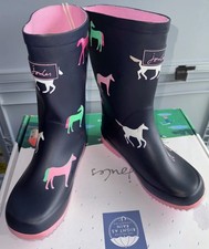 Joules Girls Roll Up Wellies -