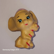 4cm Vintage Lefton China Santa Mouse Hugger With Candy Cane. ? RARE 