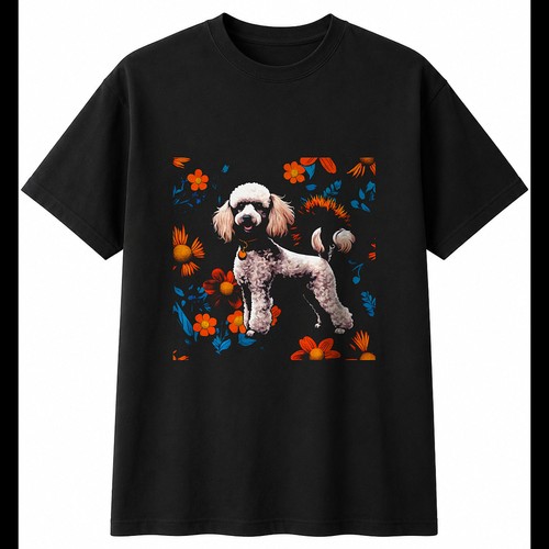 Airbrush miniature poodle - airbrush, with