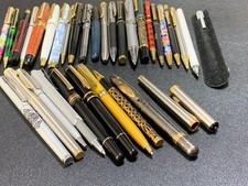 Mixed Job Lot of 30 pens : Ballpoint/ Fountain Pens/ Pencils/etc - n008