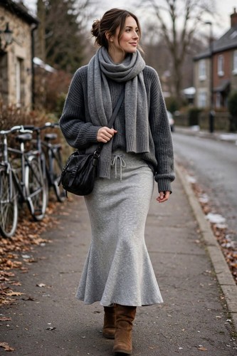 Halara maxi skirt grey size - maxi,