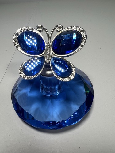 Vintage blue crystal glass - crystal,