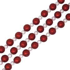 Red white glitter - red,
