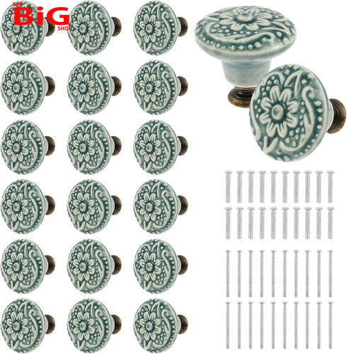 20pcs ceramic door knobs - ceramic,