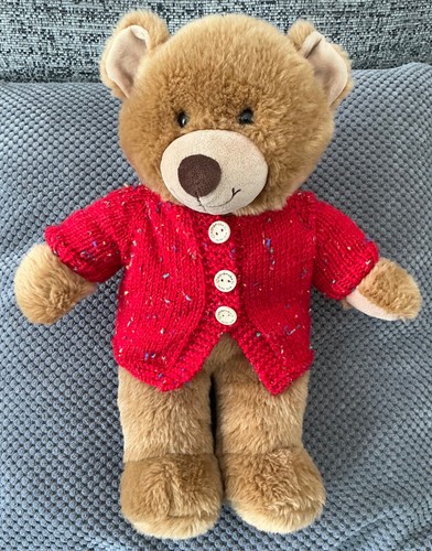 Hand knitted teddy bear - knitted,