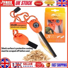 Swedish-Style Ferro Rod Fire Steel & Striker | Survival Bushcraft | Whistle