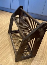 vintage wooden plate rack