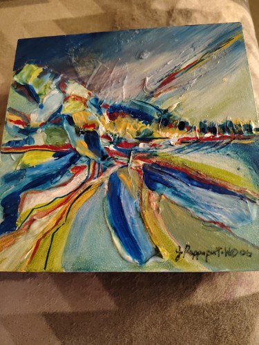 Acrylic painting 6x6 original - acrylic,