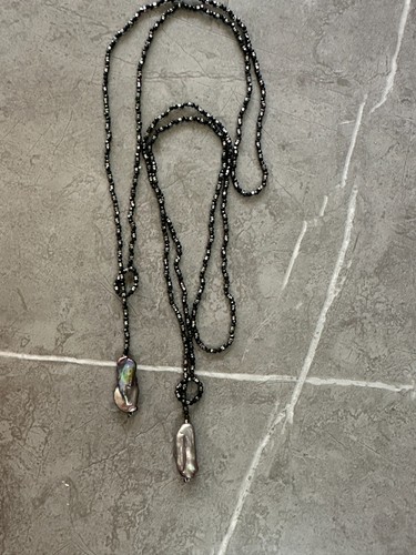 Ooak black spinel - black, baroque