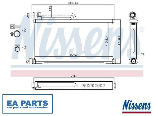 Heat exchanger interior - heat,