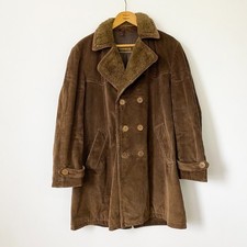 Vintage DANIMAC Mens Corduroy Coat UK Large/XL Brown Shearling Collar