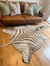 Real Zebra Skin Rug Large