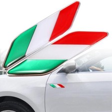 3D Italian Flag Adhesive Car