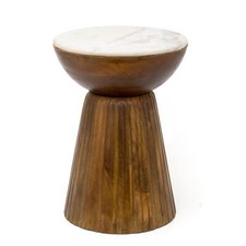Mango wood and marble - wood,