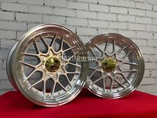 4X 18" 5X120 HAXER HX025 RS style deep dish alloy wheels for BMW E34 E90 E39 E60