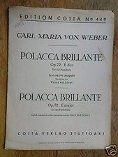 piano C M VON WEBER op.72 polacca brillante / liszt