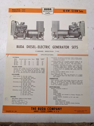 Buda diesel electric generator - buda,