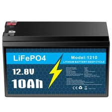 KUNLUN 12V 10Ah Portable Lithium LiFePO4 Battery for Trolling Motor Camping -BMS