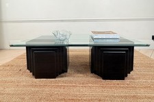 Vintage black lacquer glass - black,