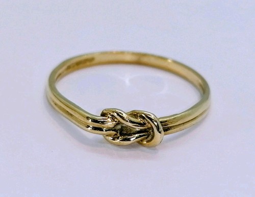 9ct gold lovers knot ring - knot,