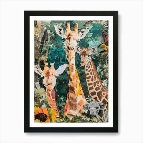 Kitsch safari animals collage - kitsch,