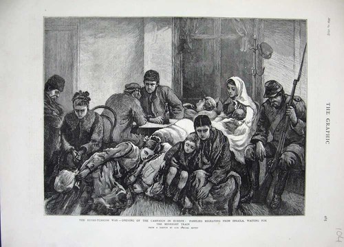 Old antique print 1877 - antique,