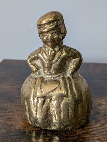 Vintage solid brass lady - solid,
