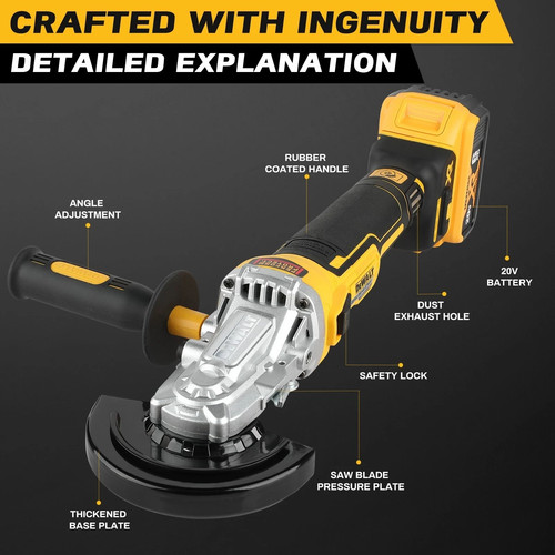 Dewalt angle grinder dcg405fn - angle,
