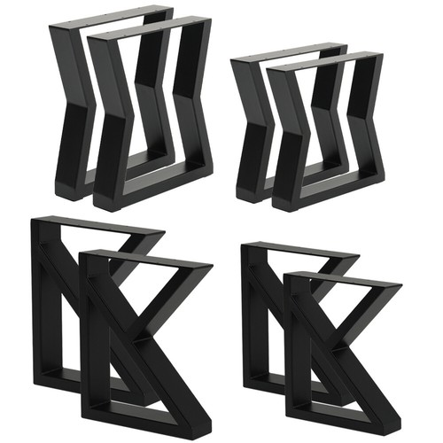 Rustic steel table legs - table,