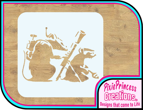 Banksy mount rat mylar - banksy,