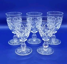 Stuart Crystal Wine Glasses Sherry Glasses "VICTORIA" Set Of 5 11cm High Approx