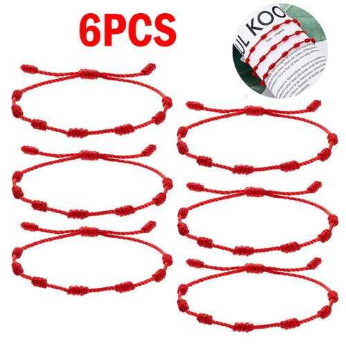 6pcs lucky red string bracelet - lucky,