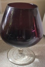 Large Purple Brandy Glass